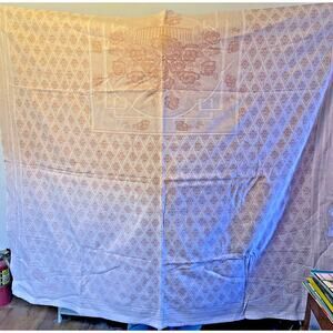 Le Jacquard Francais Coral Bouquet Tablecloth 102x58" Cotton